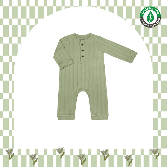 Green Apple Panna Cotta (Without Footies) Sleep and Play Suit from Little BB Love - Stylish and Comfortably Soft Baby Clothing Store