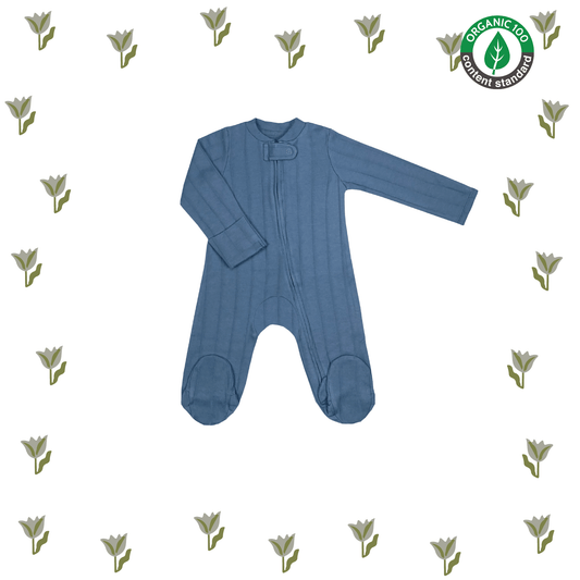 Blue Velvet Cheesecake Sleep and Play Suit from Little BB Love - Stylish and Comfortably Soft Baby Clothing Store