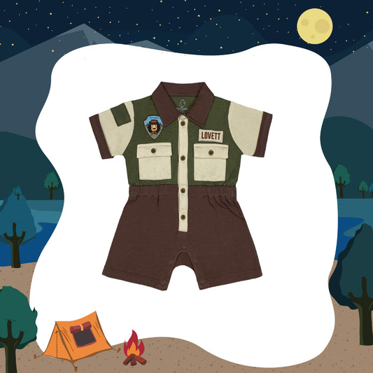 Camping Adventure Romper from Little BB Love - Stylish and Comfortably Soft Baby Clothing Store
