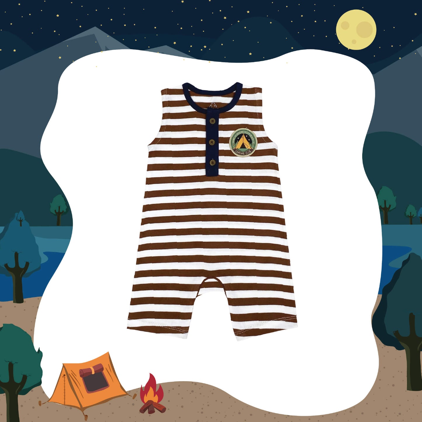 Camping in the Wild Romper from Little BB Love - Stylish and Comfortably Soft Baby Clothing Store