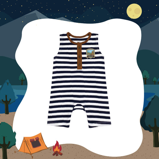Camping Trip Romper from Little BB Love - Stylish and Comfortably Soft Baby Clothing Store