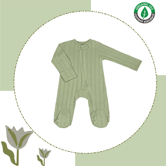 Green Apple Panna Cotta Sleep and Play Suit from Little BB Love - Stylish and Comfortably Soft Baby Clothing Store