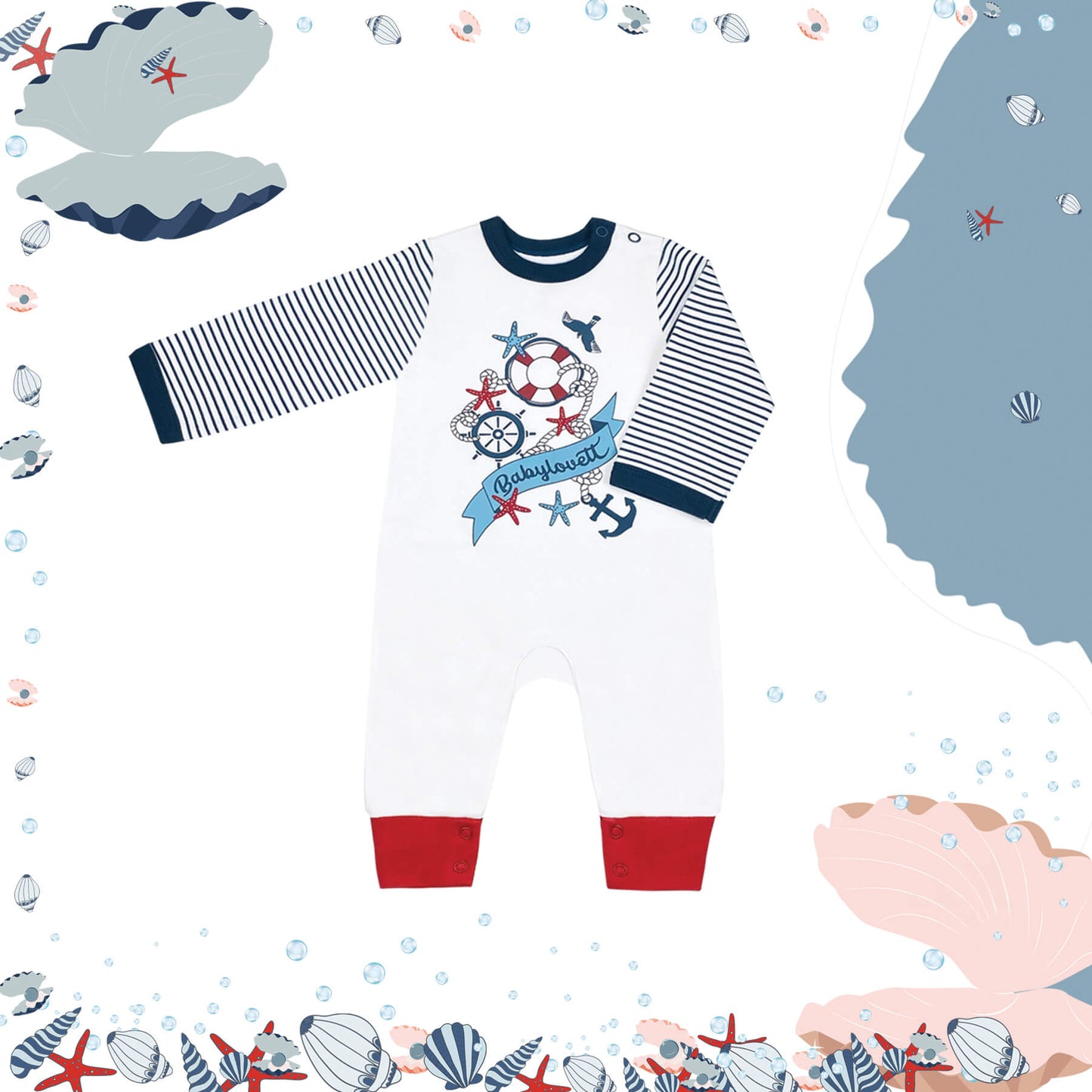 Sea Explorer Sleep and Play Suit from Little BB Love - Stylish and Comfortably Soft Baby Clothing Store