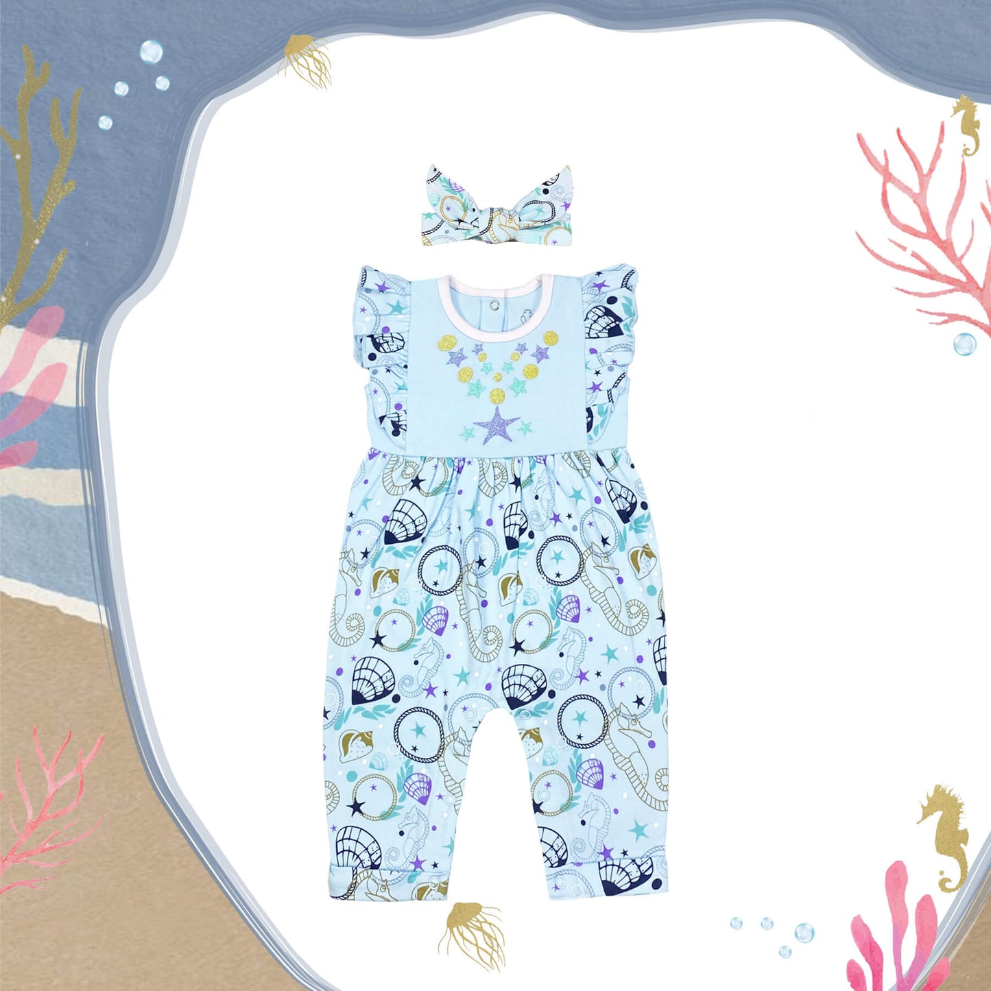 Seahorse Tales Romper from Little BB Love - Stylish and Comfortably Soft Baby Clothing Store