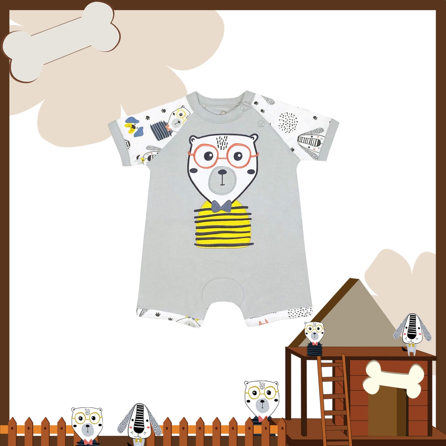 Smart Buddy Romper from Little BB Love - Stylish and Comfortably Soft Baby Clothing Store