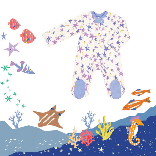 Starry Marvels Sleep and Play Suit from Little BB Love - Stylish and Comfortably Soft Baby Clothing Store