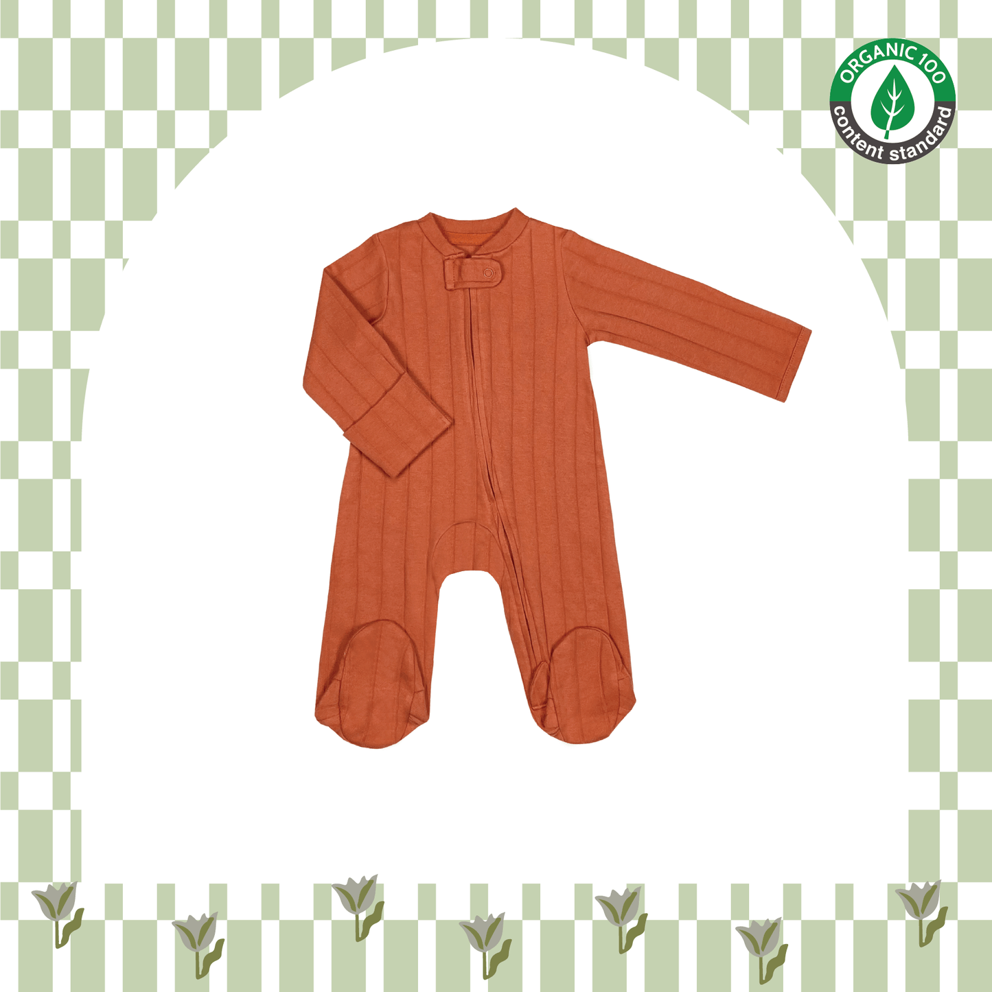Tangerine Pudding Sleep and Play Suit from Little BB Love - Stylish and Comfortably Soft Baby Clothing Store