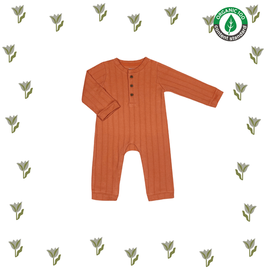 Tangerine Pudding (Without Footies) Sleep and Play Suit from Little BB Love - Stylish and Comfortably Soft Baby Clothing Store