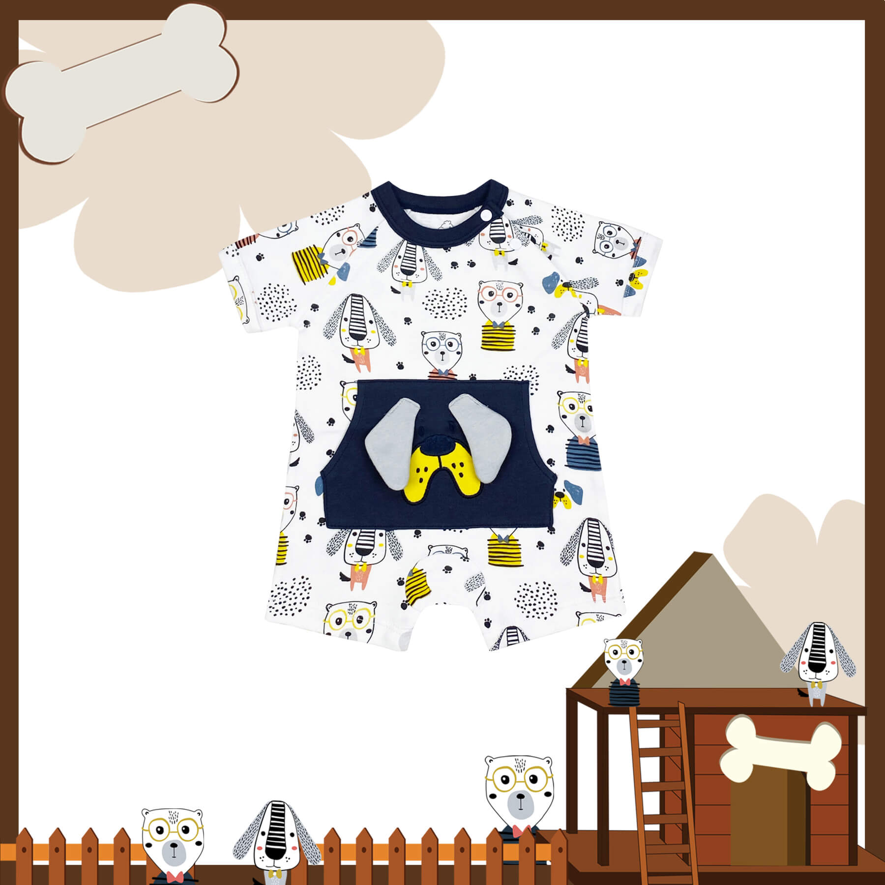 The Buddies Team Romper from Little BB Love - Stylish and Comfortably Soft Baby Clothing Store