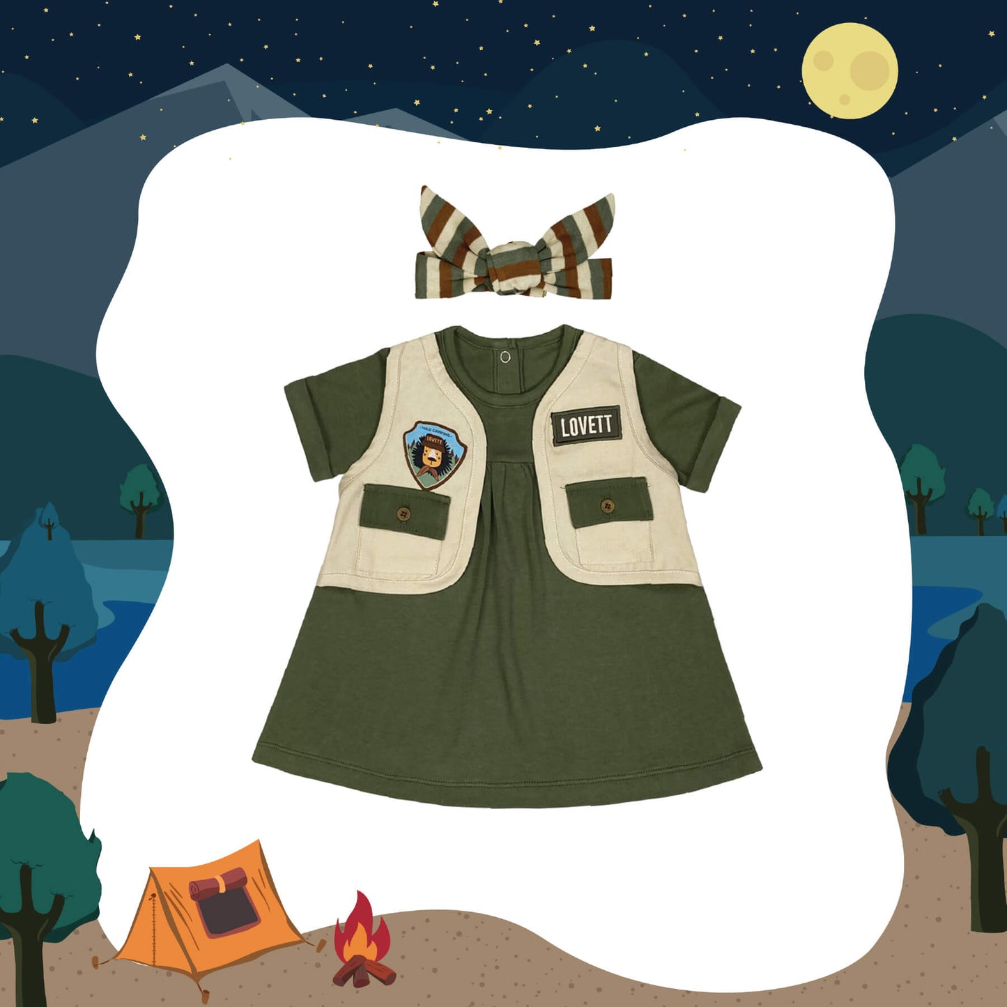 Wild Camping Dress from Little BB Love - Stylish and Comfortably Soft Baby Clothing Store