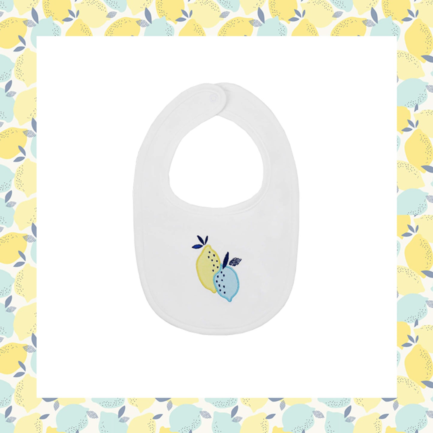 Zest is Best (White) Bib from Little BB Love - Stylish and Comfortably Soft Baby Clothing Store